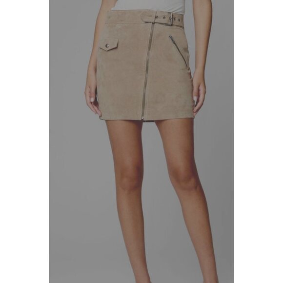 BLANKNYC BARE IT ALL khaki suede SKIRT SIZE 26 - Picture 2 of 8